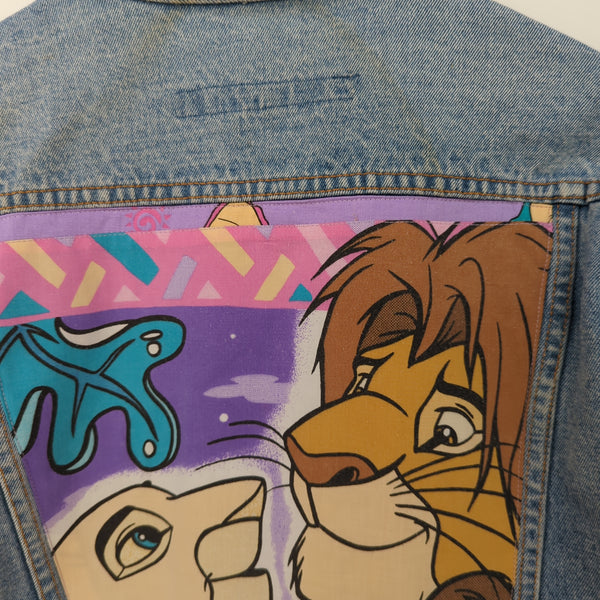 Denim Jacket made with Reworked Duvet Cover.