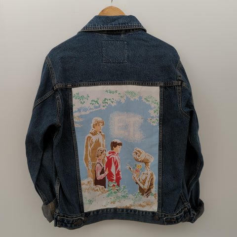 Denim Jacket made with Reworked Duvet Cover.