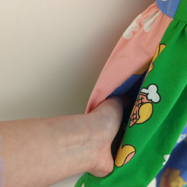 ONE OF A KIND Dress made with Reworked Duvet Cover Size 10