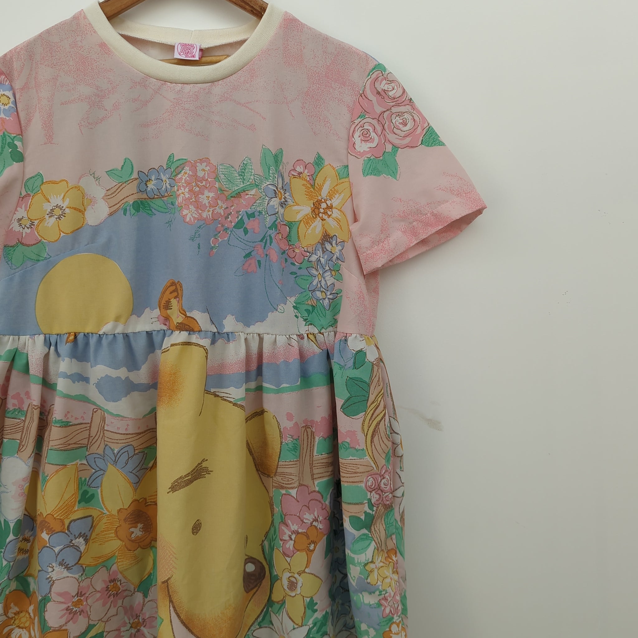 Dress made with Reworked Duvet Cover Size 12