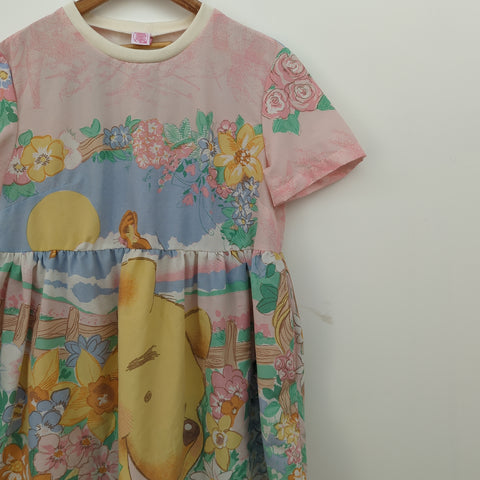 Dress made with Reworked Duvet Cover Size 12