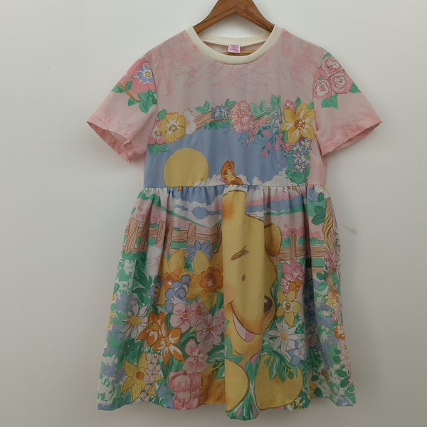 Dress made with Reworked Duvet Cover Size 12