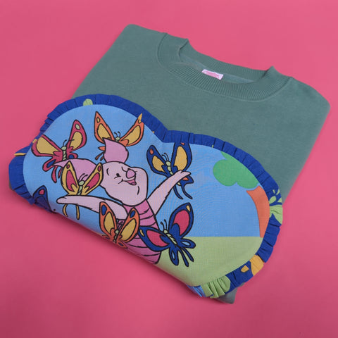 Reworked duvet jumper Dark Navy- Size S