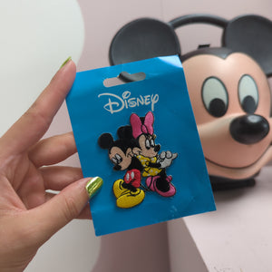Vtg Iron On Minnie & Mickey Patch