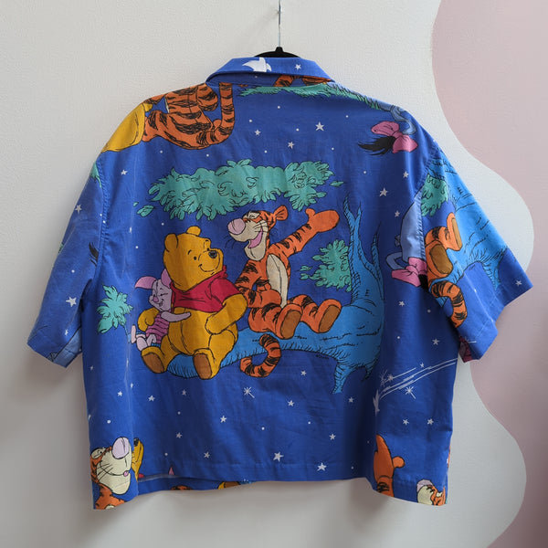 Cropped Shirt made from Reworked Duvet Cover. Size 20