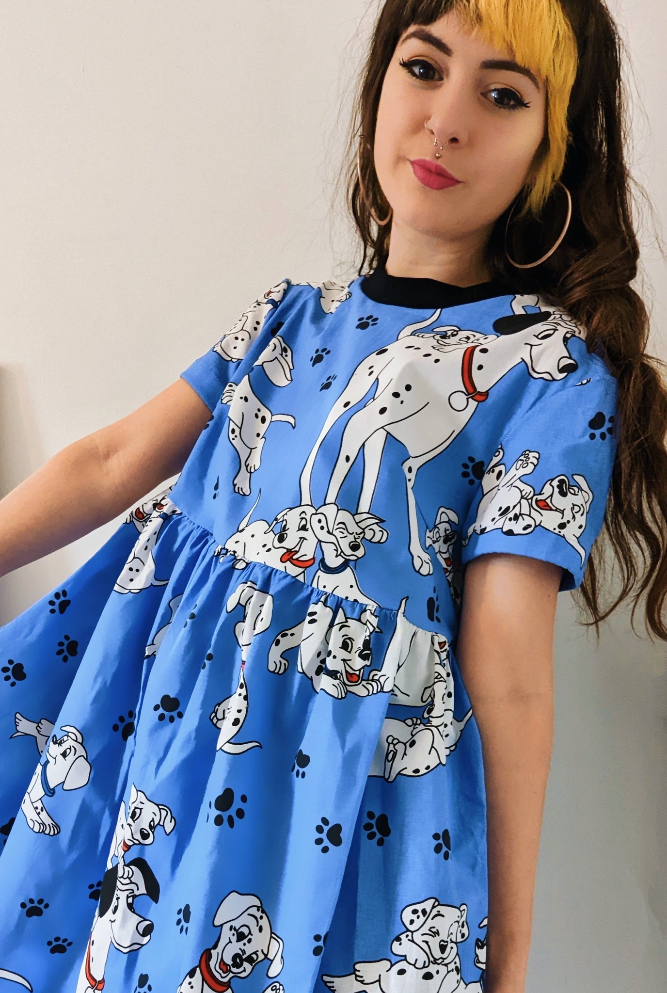 Dress made with Reworked Duvet Cover Size 8