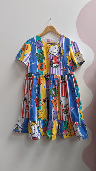 Dress made with Reworked Duvet Cover Size 10