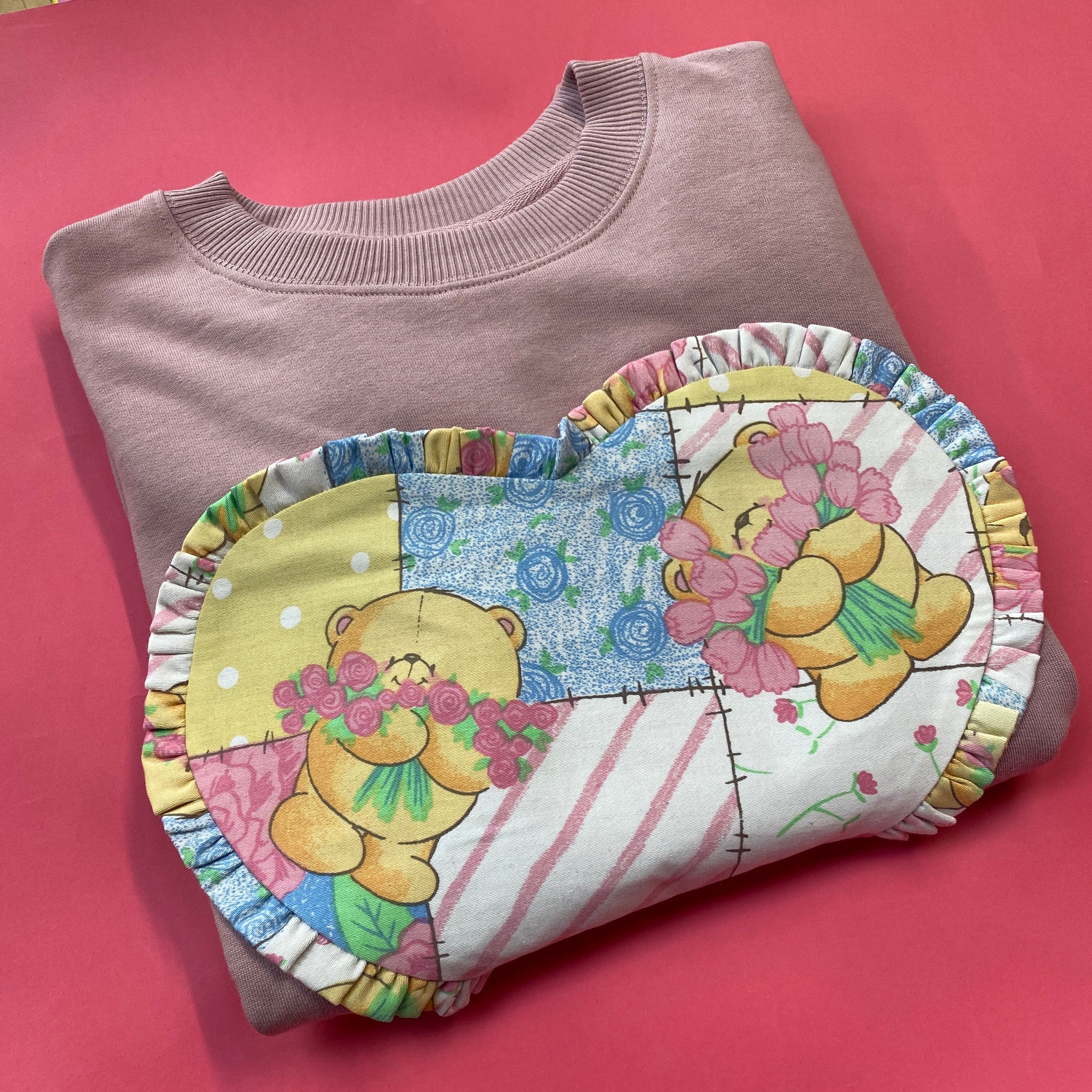 Reworked duvet jumper - Size Medium