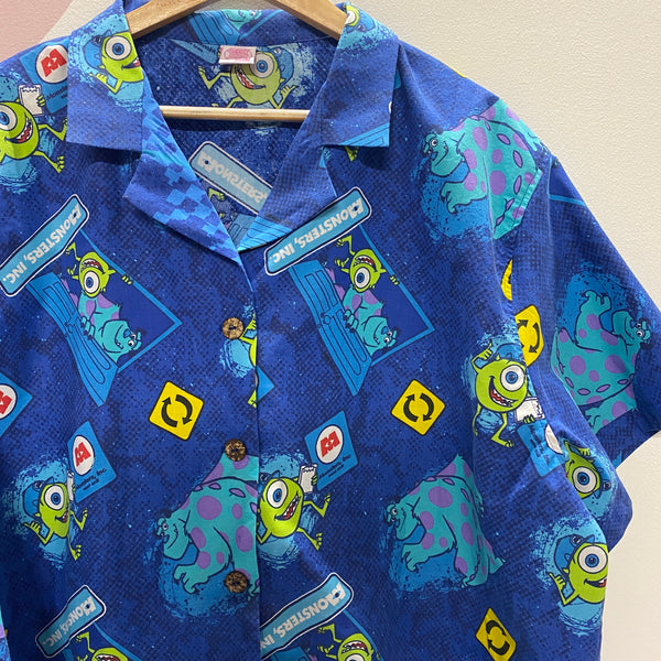 Cropped Shirt made from Reworked Duvet Cover. Size 24