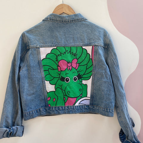 Denim Jacket made with Reworked Duvet Cover.