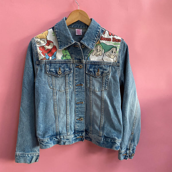 Denim Jacket made with Reworked Duvet Cover.