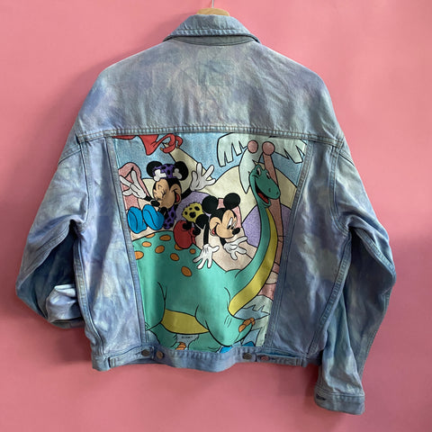 Denim Jacket made with Reworked Duvet Cover.