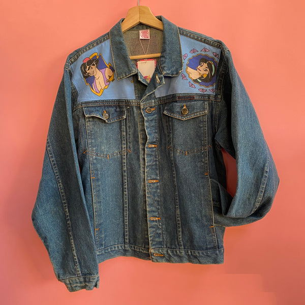 Denim Jacket made with Reworked Duvet Cover.