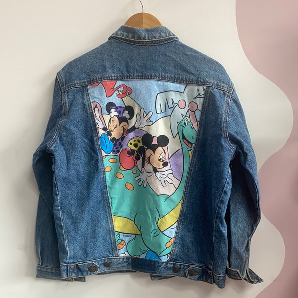 Denim Jacket made with Reworked Duvet Cover.