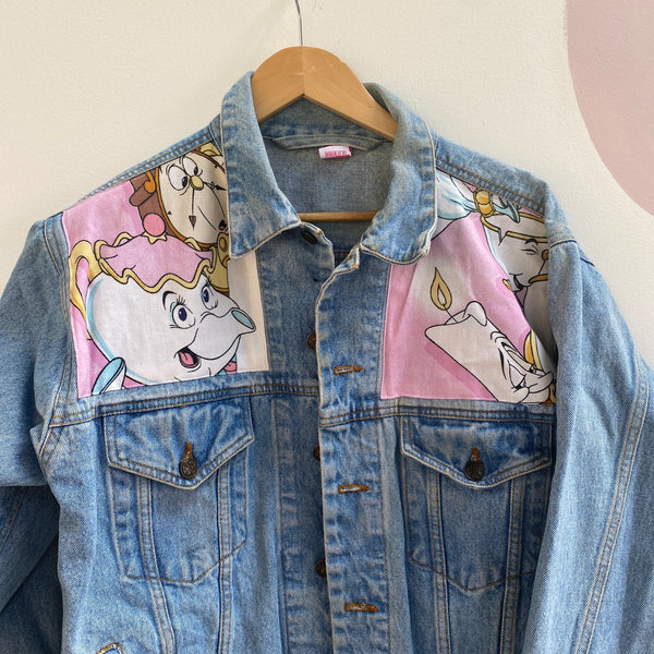 Denim Jacket made with Reworked Duvet Cover.