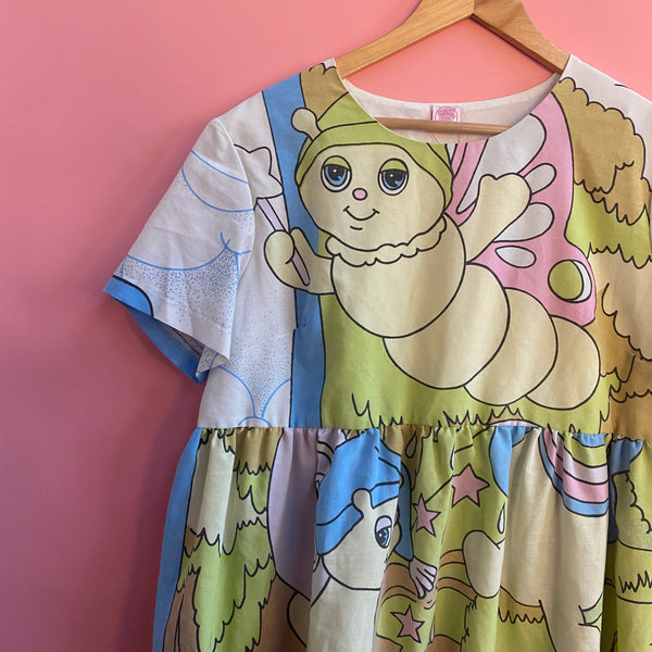 Dress made with Reworked Duvet Cover Size 12