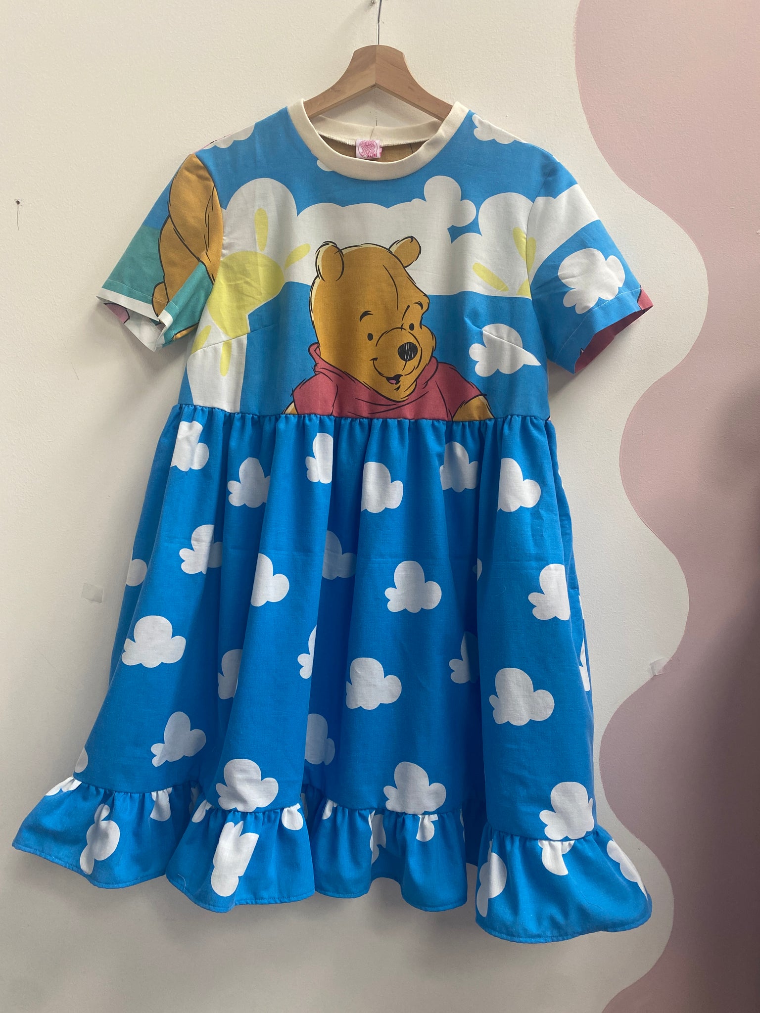 Dress made with Reworked Duvet Cover Size 8