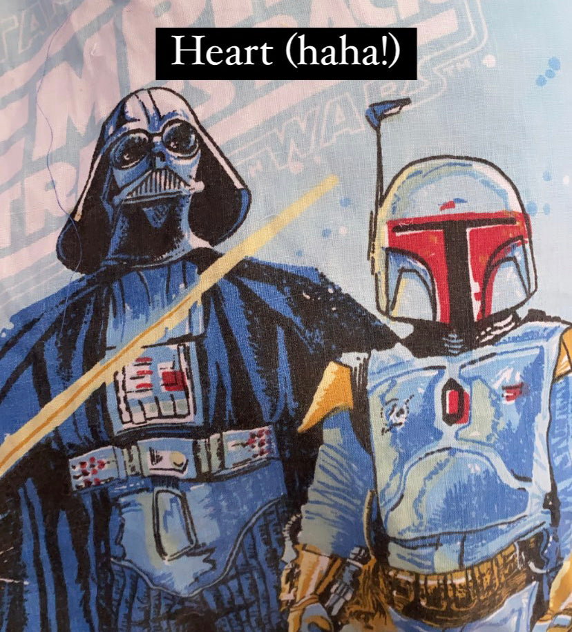 Custom Reworked Heart Duvet Jumper In This Fabric