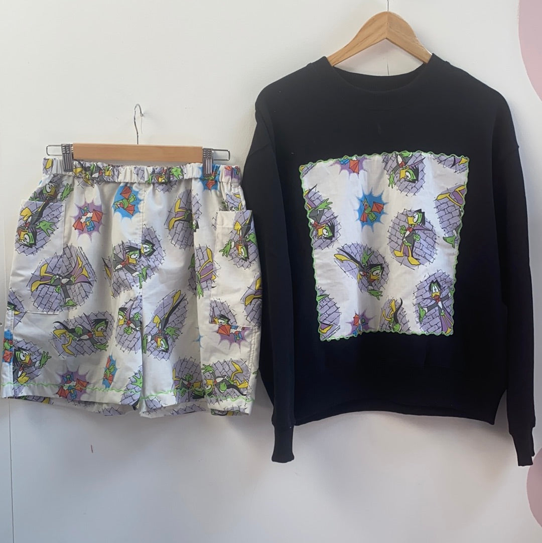 Ltd Edition Duvet Cover Co-Ord Shorts Size 8-10 (Small) + Jumper