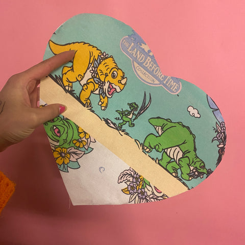 Custom Reworked Heart Duvet Jumper In This Fabric