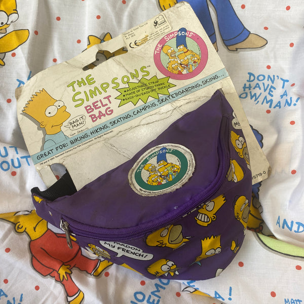 Simpsons Kids Bumbag 1990 New on card Vtg