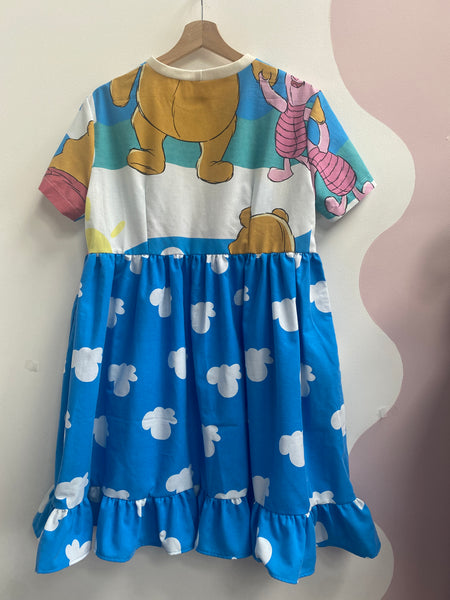 Dress made with Reworked Duvet Cover Size 8