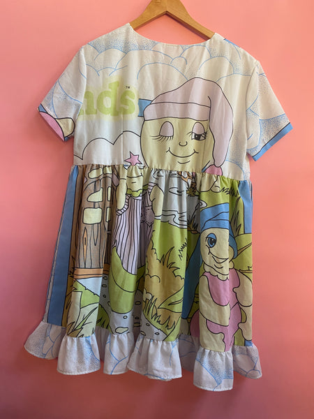 Dress made with Reworked Duvet Cover Size 12