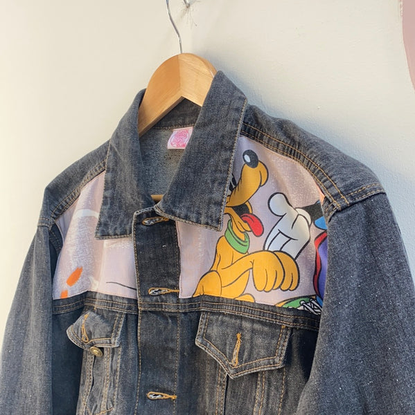 Denim Jacket made with Reworked Duvet Cover.