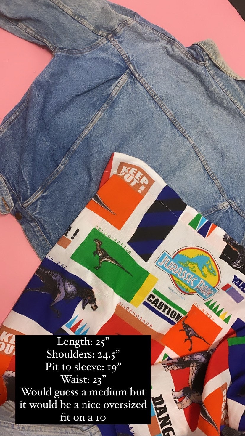 Denim Jacket made with Reworked Duvet Cover.